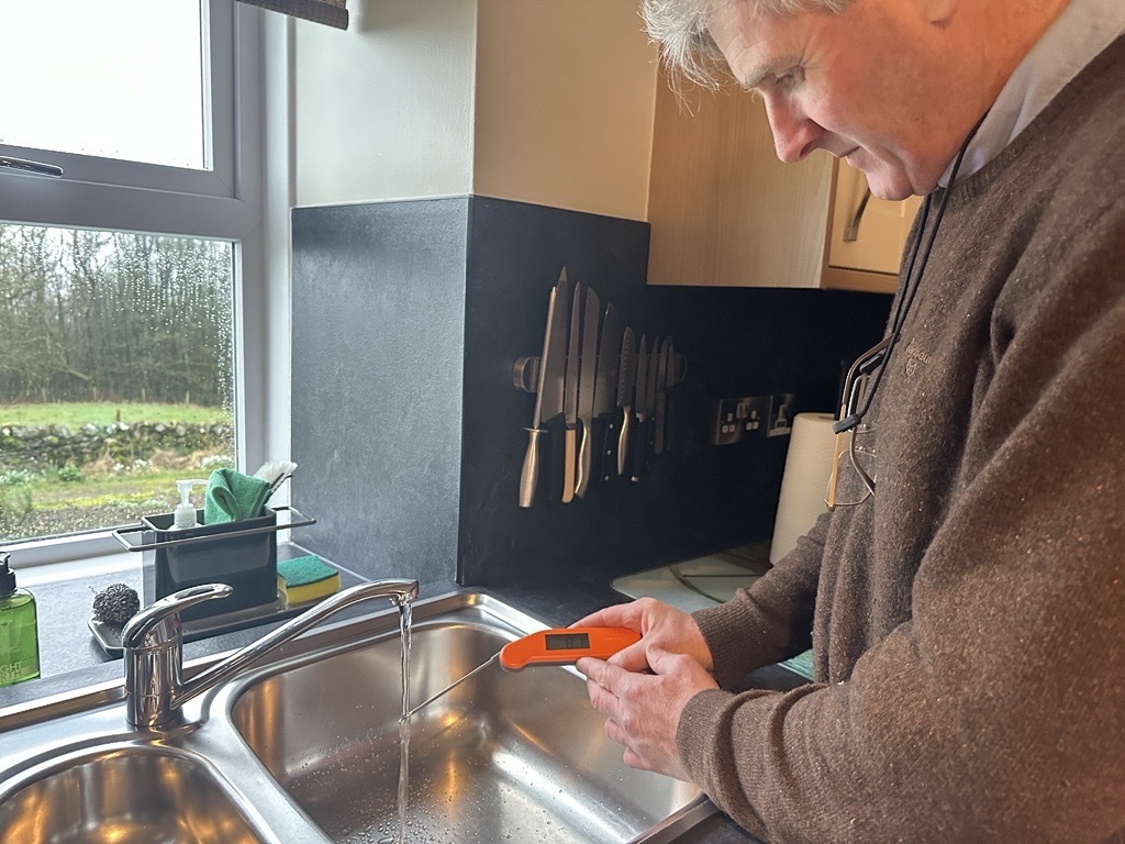 Water temperature testing